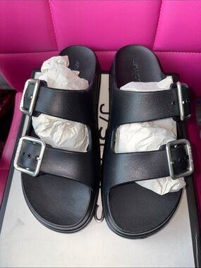 J Slides Black Simply Eva Slides Size 9
